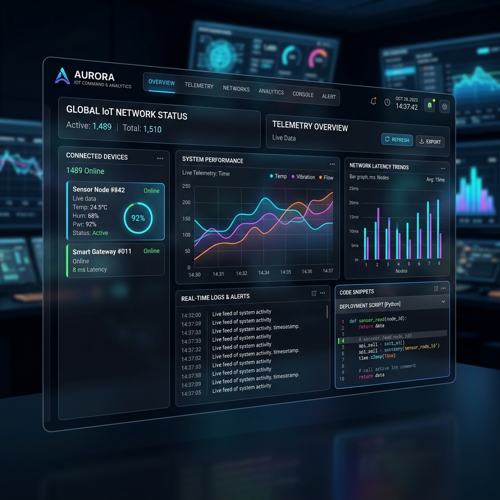 Futuristic Telemetry Dashboard